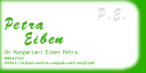 petra eiben business card
